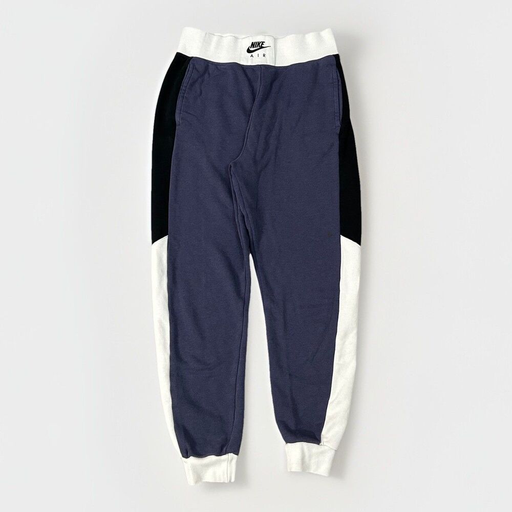 Nike Air Womens Fleece Joggers High Rise Tapered CV8573-557 Colorblock Pants S
